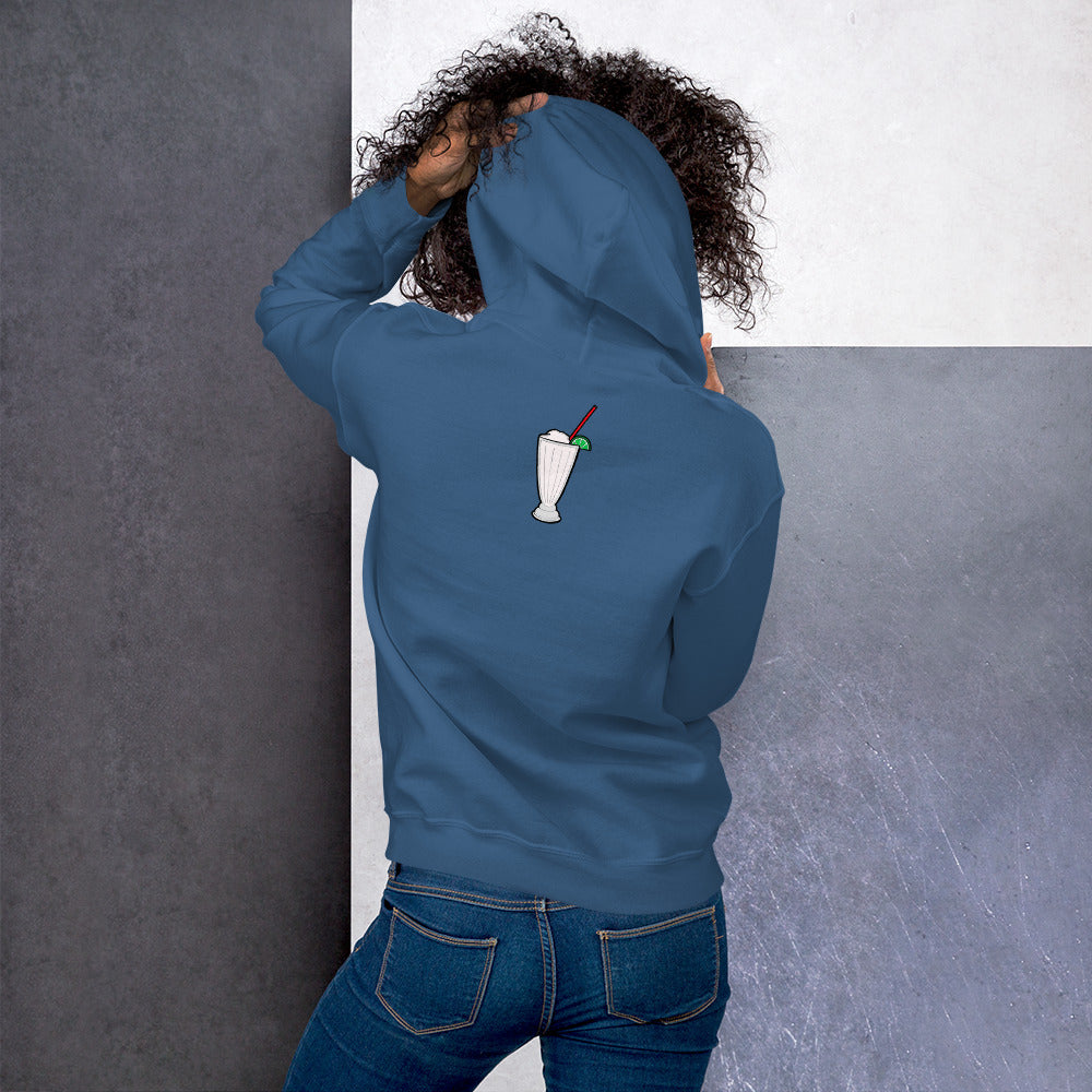 East LA Unisex Hoodie with Margarita on the Back