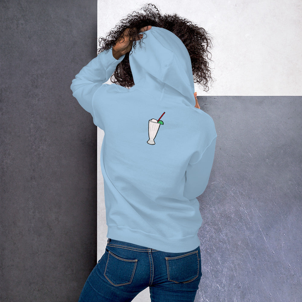 East LA Unisex Hoodie with Margarita on the Back
