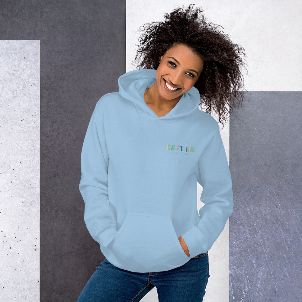 East LA Unisex Hoodie with Margarita on the Back