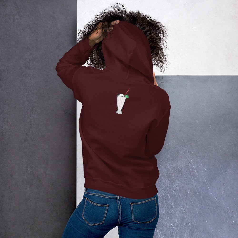 East LA Unisex Hoodie with Margarita on the Back