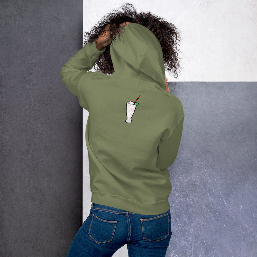 East LA Unisex Hoodie with Margarita on the Back
