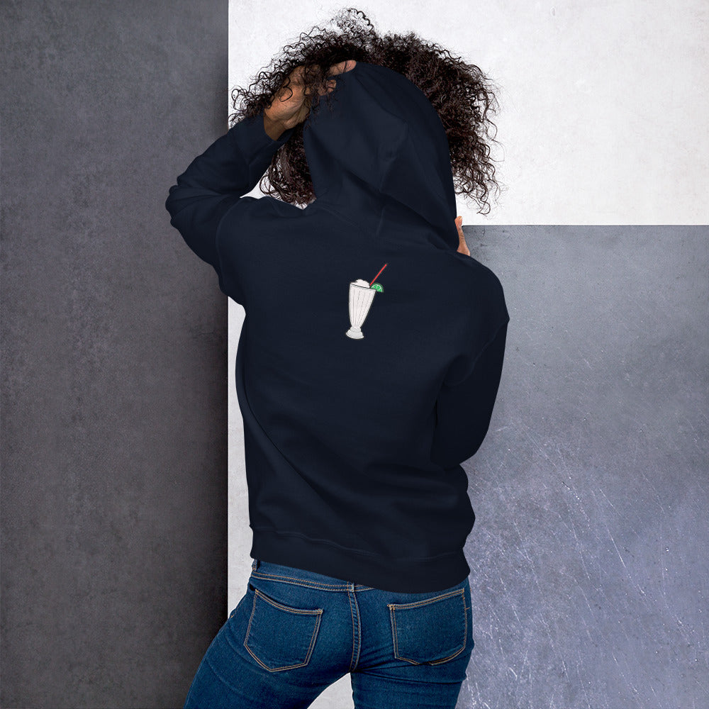 East LA Unisex Hoodie with Margarita on the Back