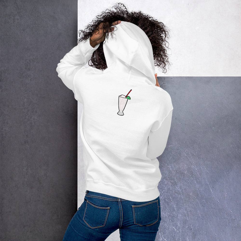 East LA Unisex Hoodie with Margarita on the Back